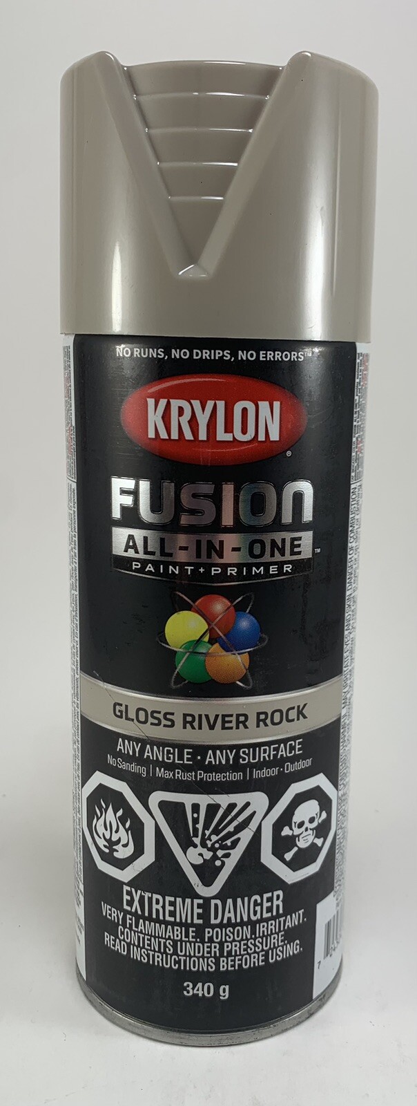 Krylon Fusion All-in-One Spray Paint Gloss River Rock 12 Oz 42721