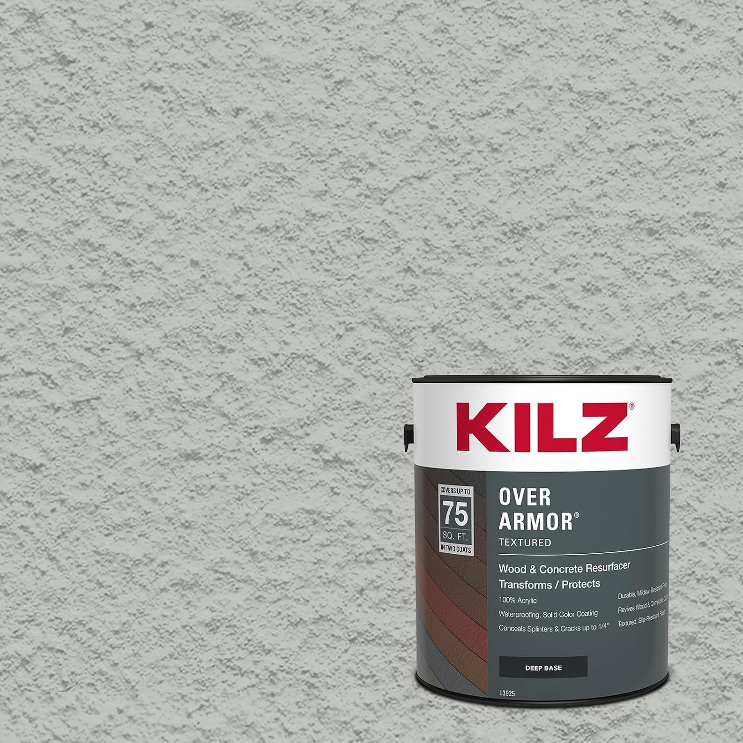 KILZ Over Armor Textured Solid Coating Resurfacer for Wood, Composite and Concre