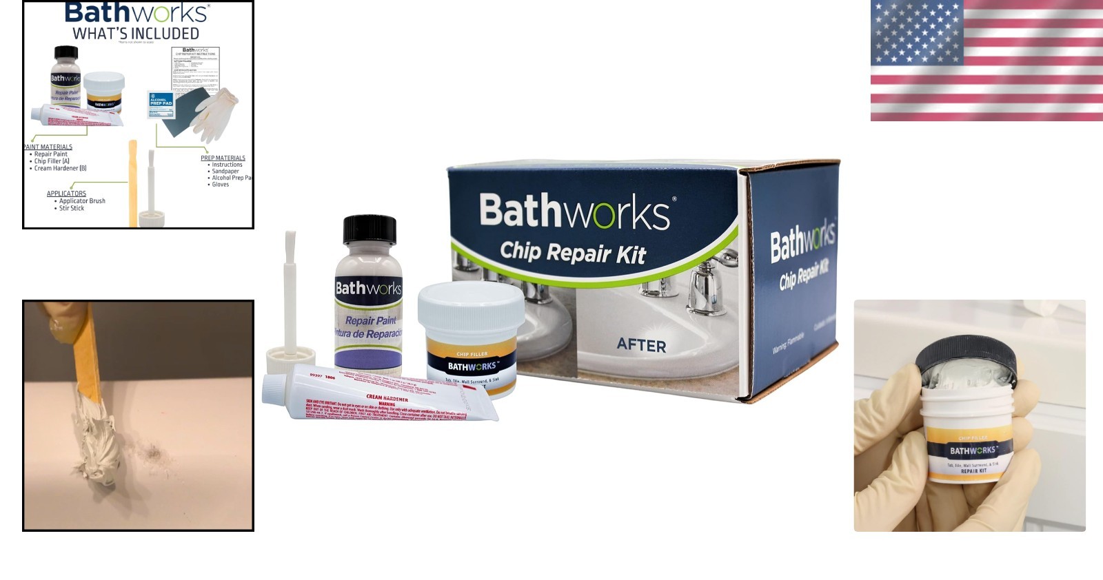 Quick Drying 4 oz Tub & Tile Chip Repair Kit – Restore Your Bathroom Now!