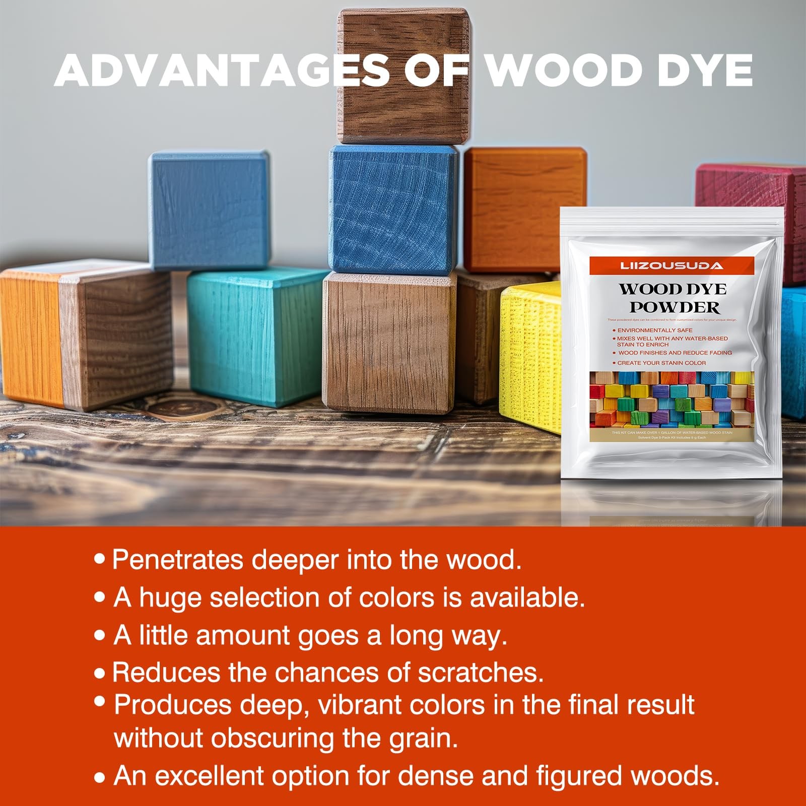 Wood Stain Powdered Solvent Wood Dye Indoor and Outdoor Furniture and More …