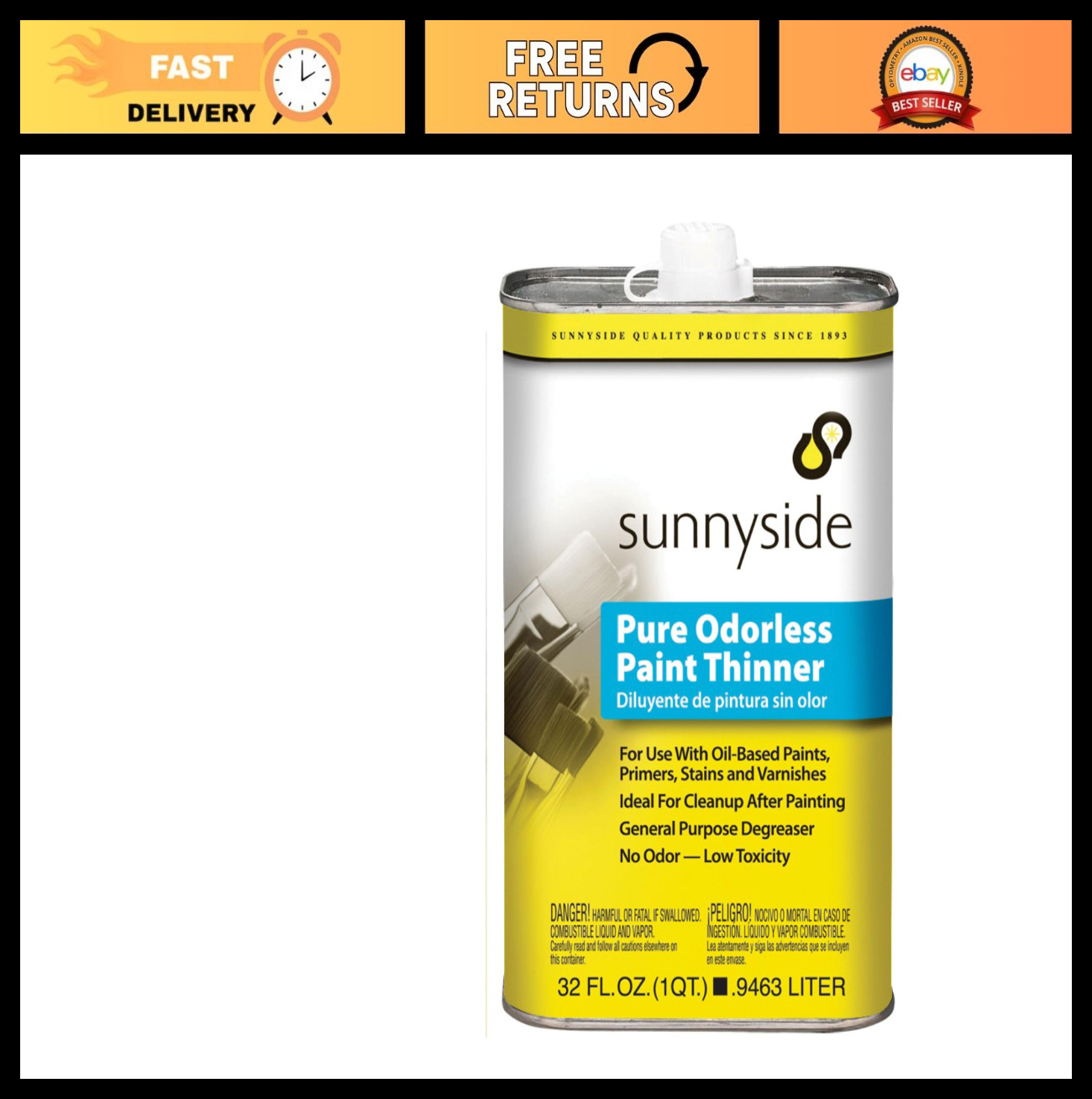 Odorless Paint Thinner Quart – Pure Solvent for Easy Cleanup & Smooth Finish
