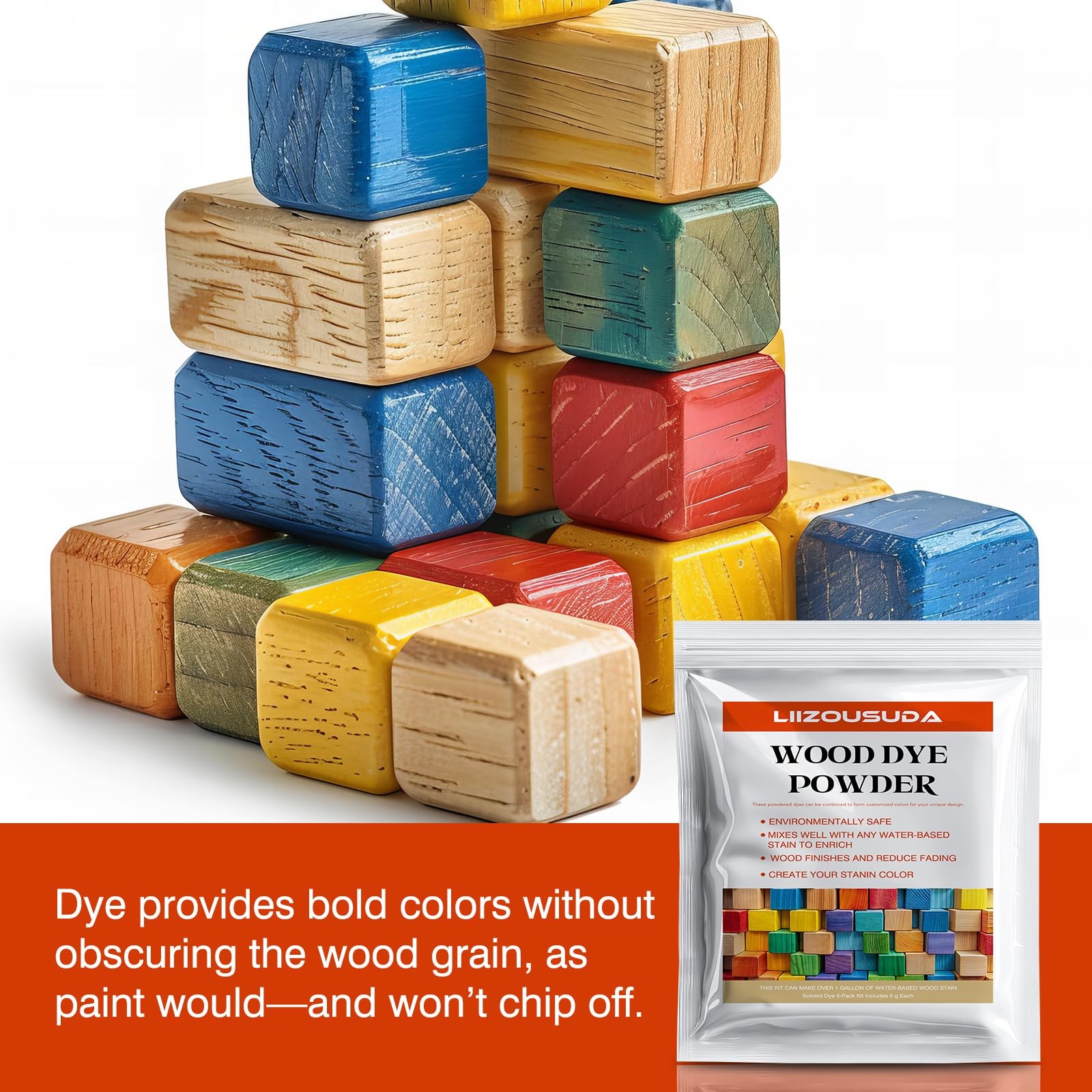 Wood Stain Powdered Solvent Wood Dye Indoor and Outdoor Furniture and More …