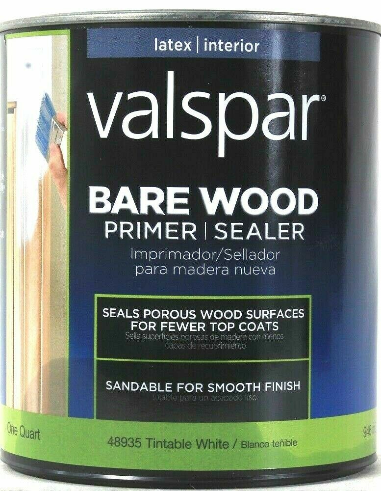 1 Valspar 32 Oz Bare Wood Tintable White Latex Interior Primer Sealer FREE S&H