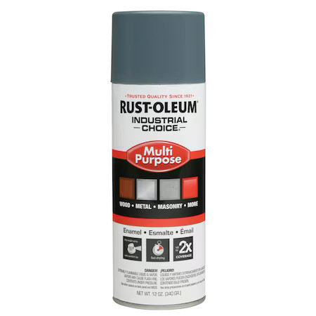 Rust-Oleum 202214 Spray Paint, Machinery Gray, Gloss, Solvent, 12 Oz