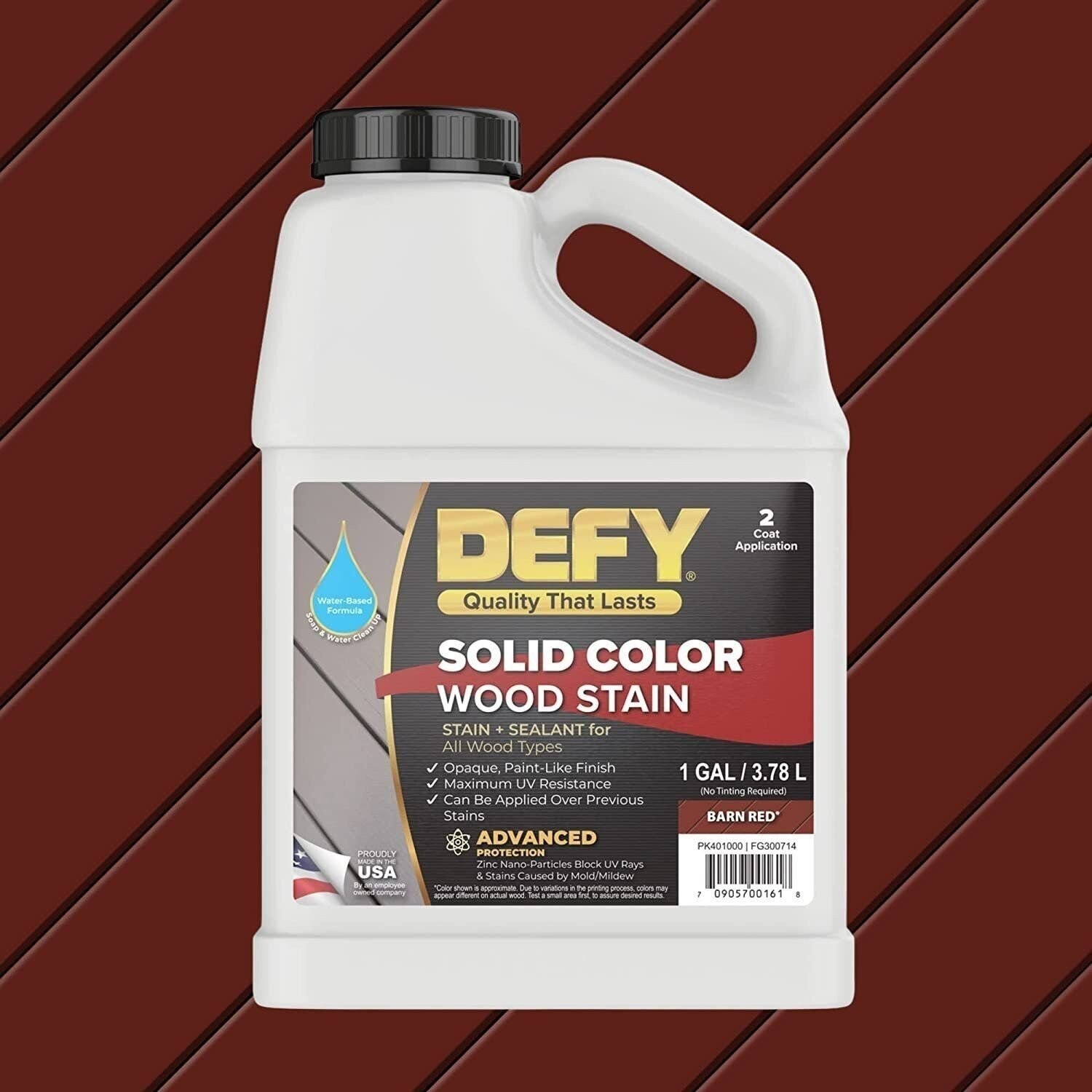 DEFY Solid Color Wood Stain Sealer – Deck Paint and Sealer for Decks, Fences,…