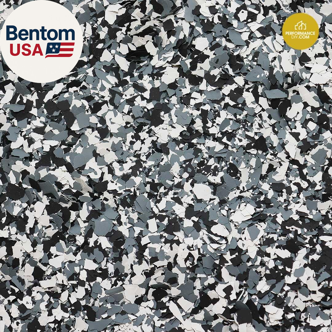 Epoxy Floor Kit – Good Full Kit – Gray Base with Gray Blend Flake – Covers 500 S