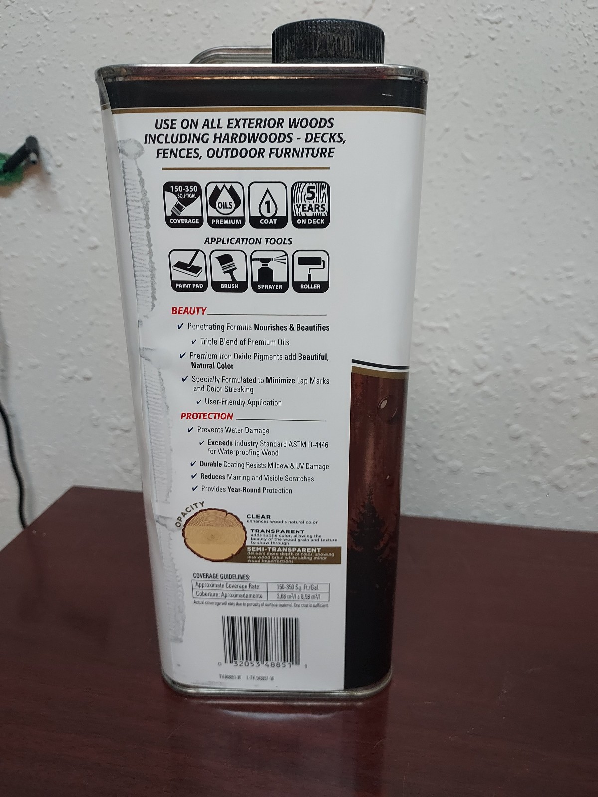 1 Gal Thompson’s WaterSeal Timber Oil Mahogany Semi Transparent TH.048851-16