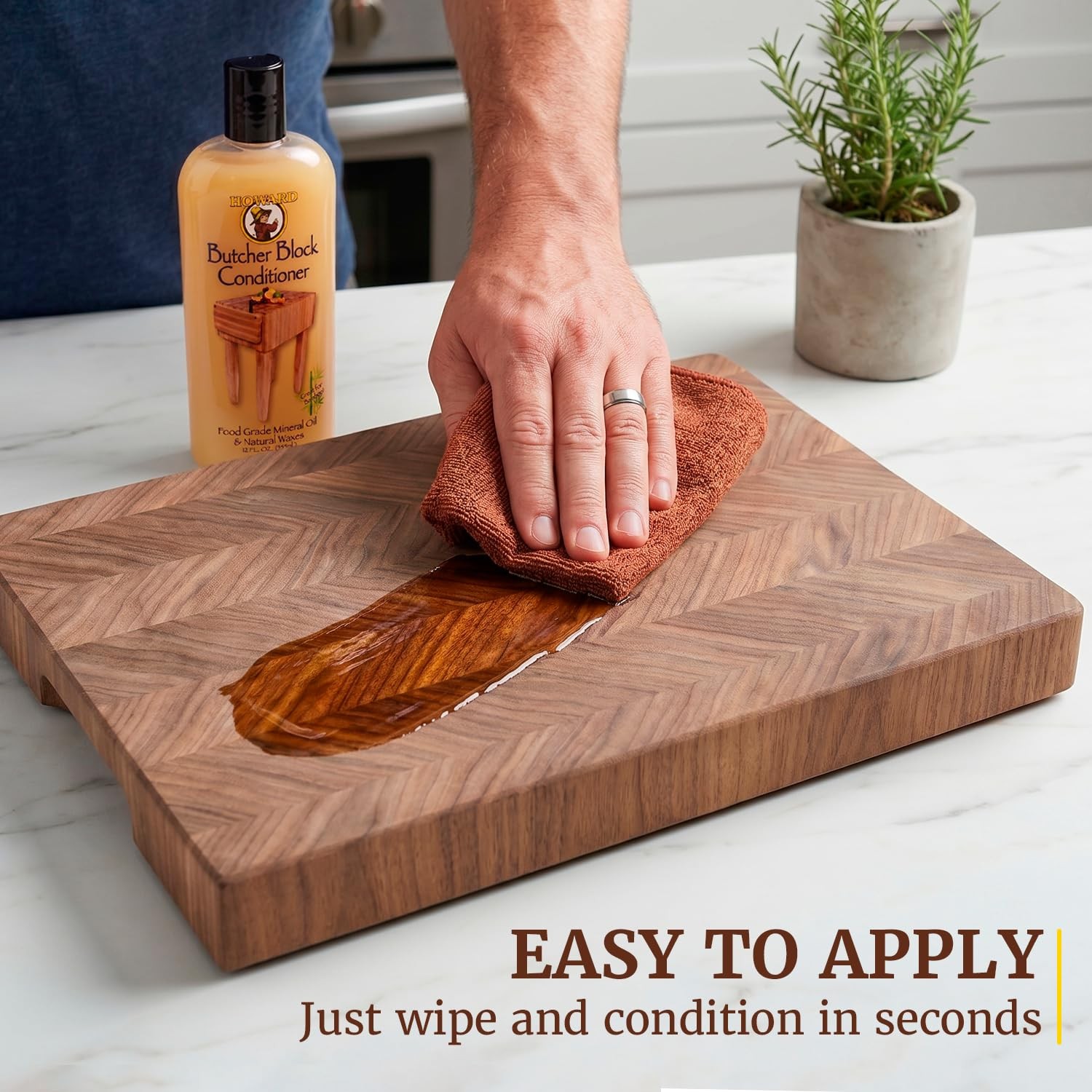 Howard Products Butcher Block Conditioner and Food Grade Mineral Oil for Wood
