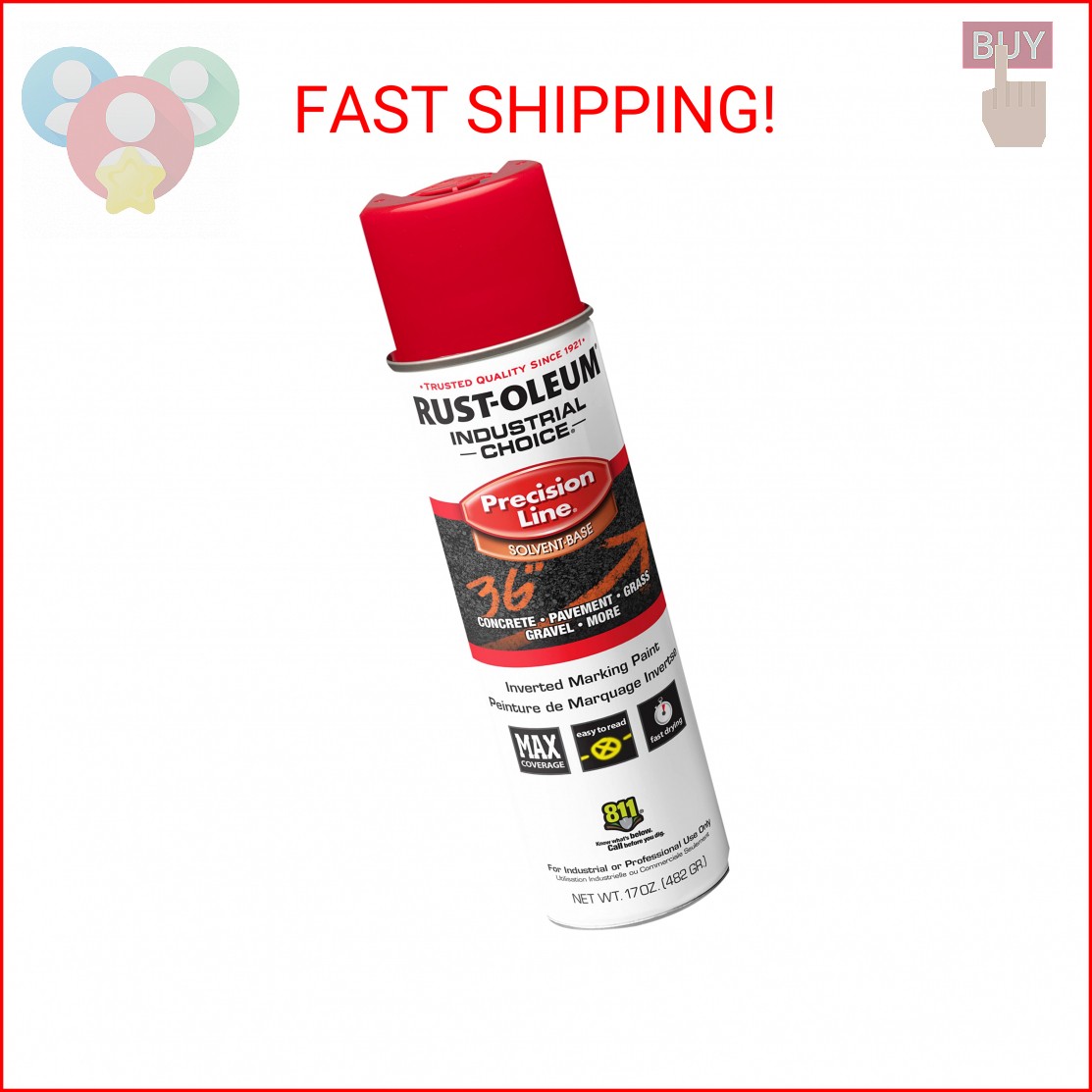Rust-Oleum 203029 Industrial Choice Inverted Solvent-Based Marking Spray Paint,