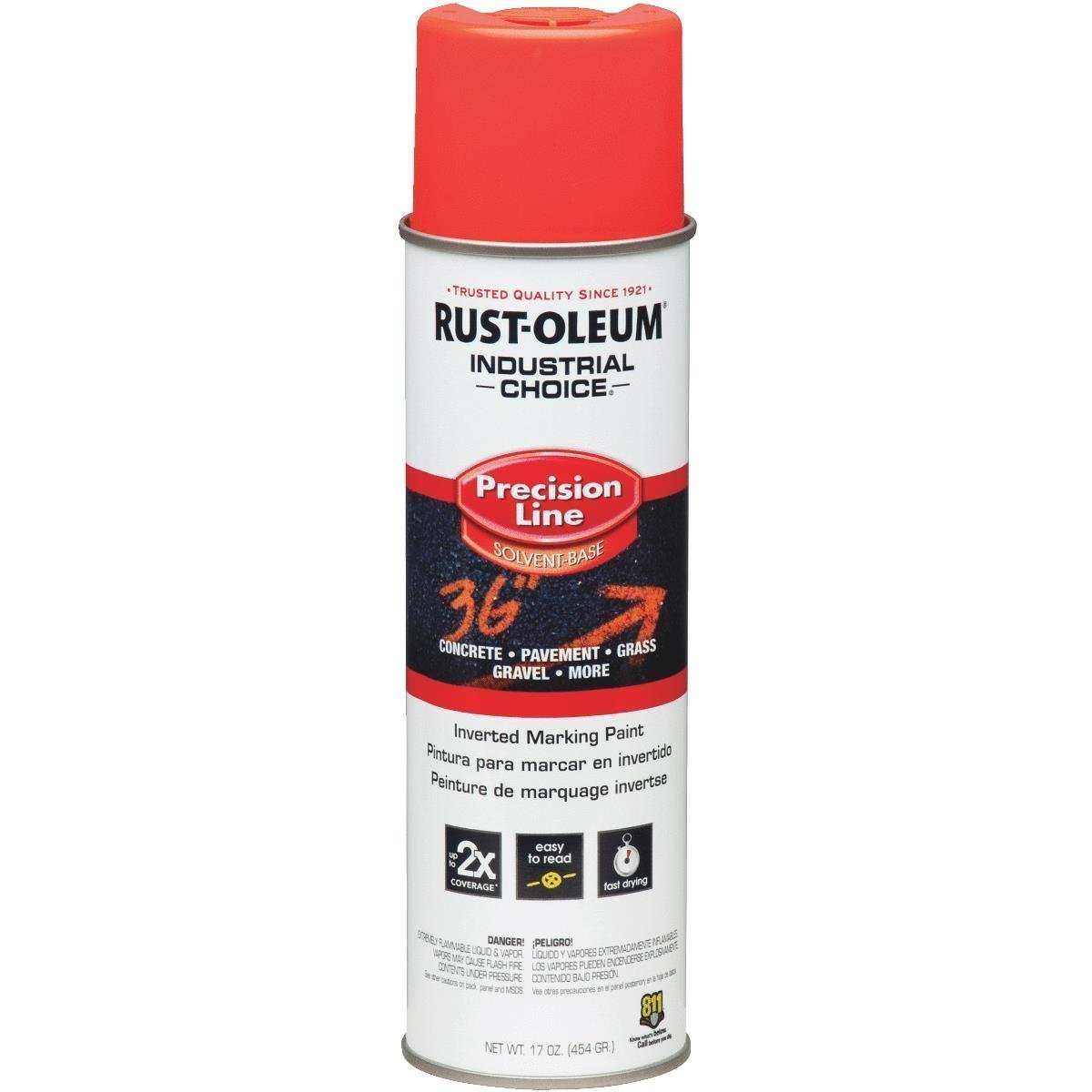 (12 PACK) RUSTOLEUM INDUSTRIAL CHOICE INVERTED MARKING SPRAY PAINT – ASST COLORS