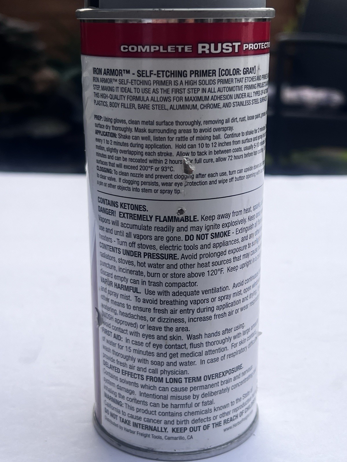 Iron Armor Self Etching Primer 12 Ounces