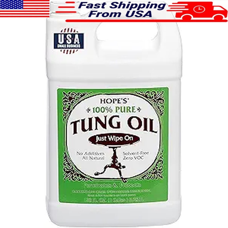 100% Pure Tung Oil Waterproof Food Safe Wood Finish Sealer Indoor Outdoor New