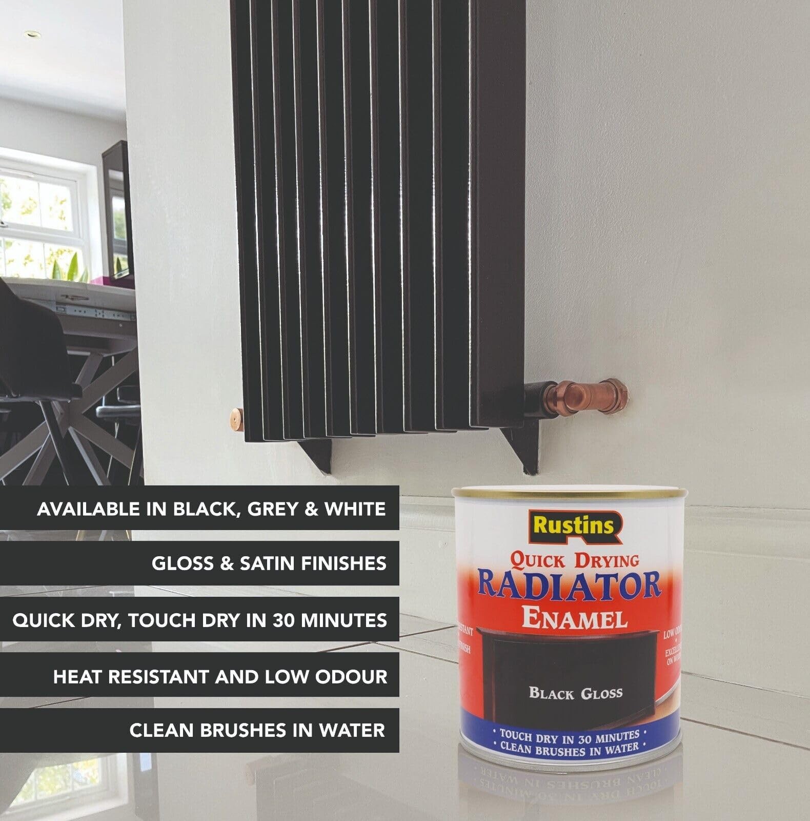 Quick Drying Radiator Enamel Satin 1L