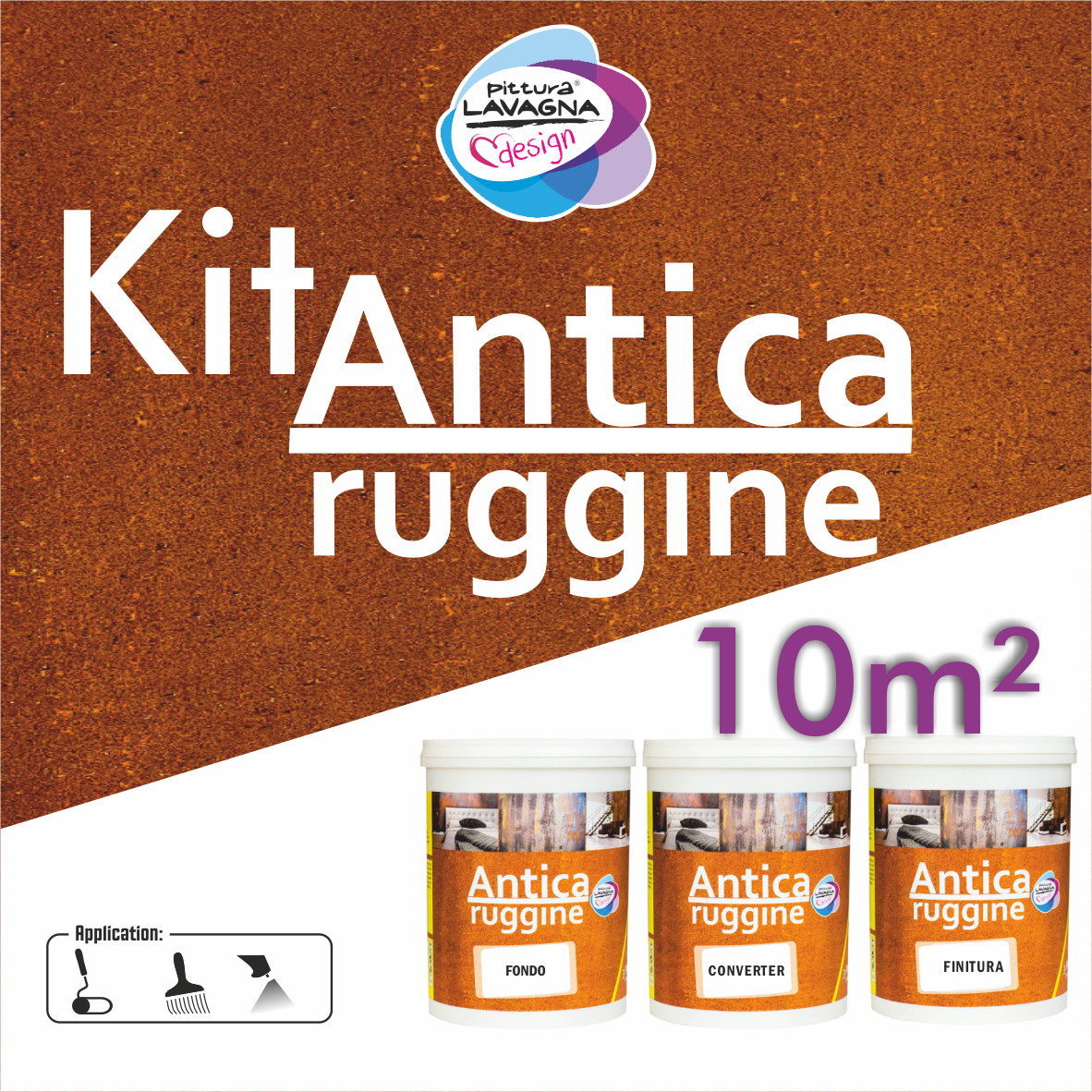 Corten Background Painting Rust Effect Paint Kit – Activator – 10 M2 Finish
