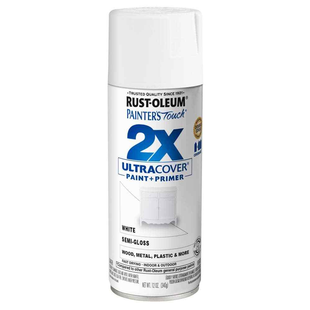 12 oz. Semi-Gloss White General Purpose Spray Paint Spray paint for wood metal