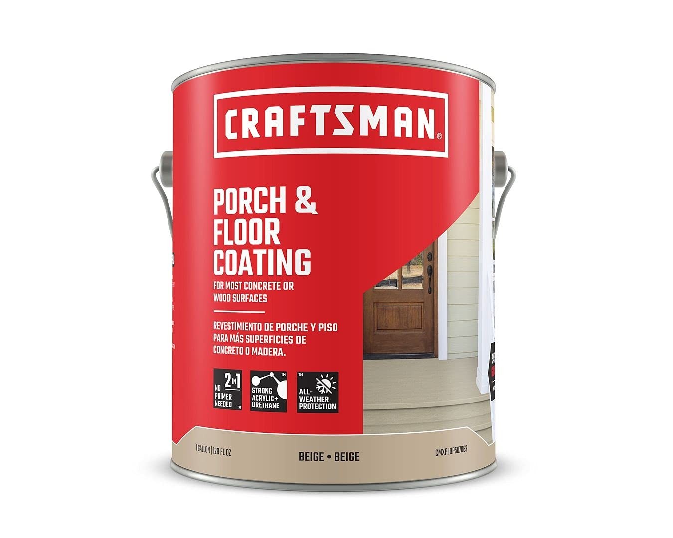 Craftsman Semi-Transparent Wood Stain and Sealer Premium Beige Satin 128-Fl Oz