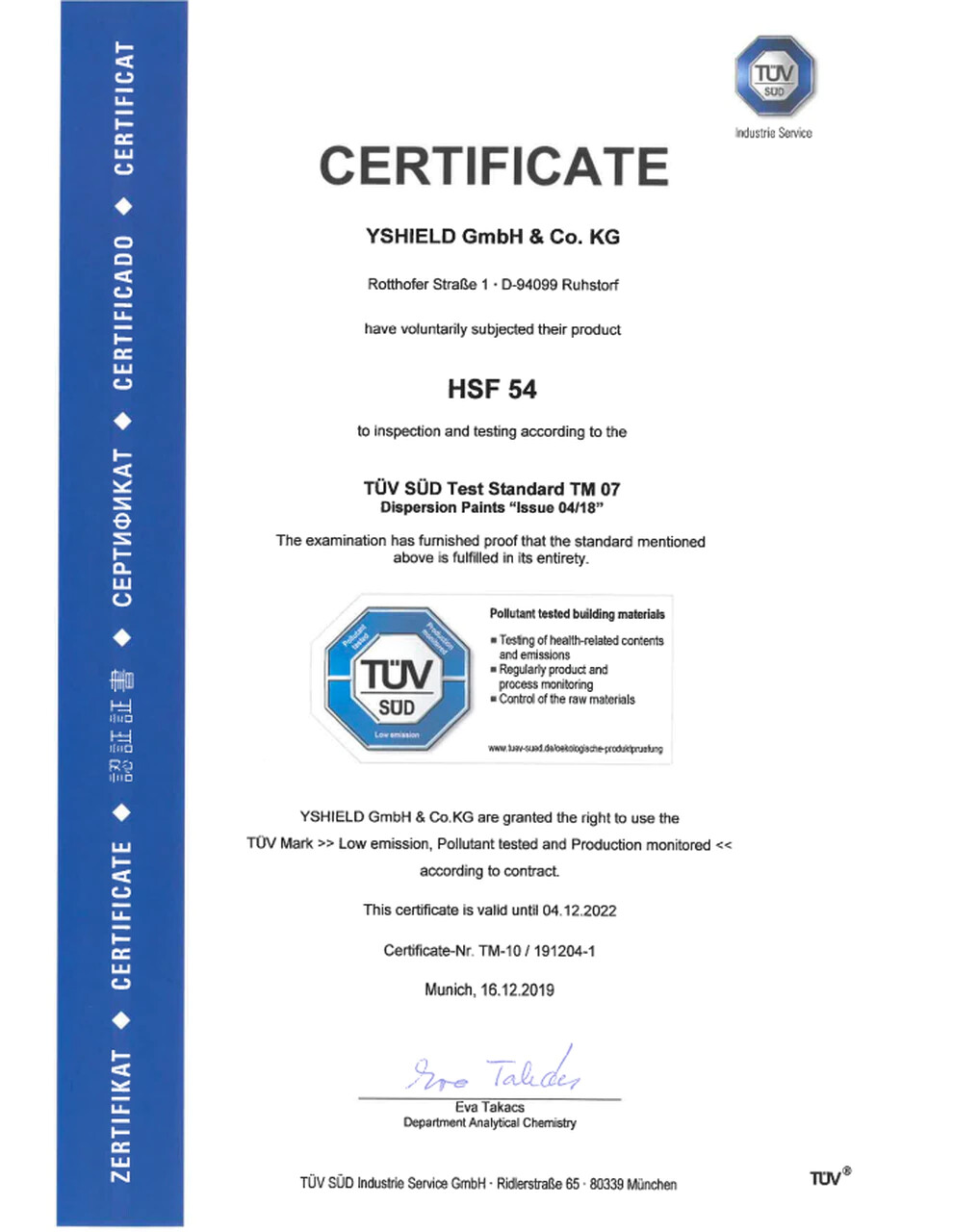 YSHIELD HSF54 – Certified EMF 5G Shielding Paint 5L (Internal/External use)