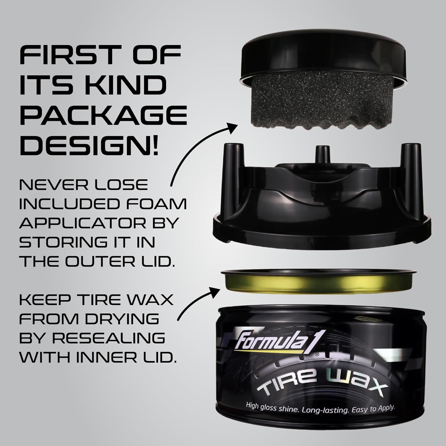 Tire Wax – Long Lasting Tire Gel for Black Glossy Tires, Water Resistant, Restor