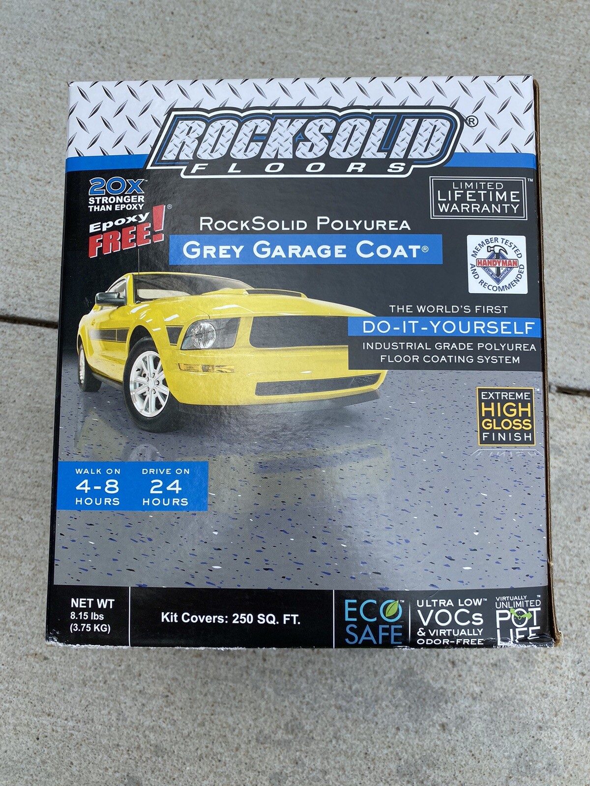 RockSolid Floors RockSolid Polyurea Grey Garage Coat-250 SQ. FT.