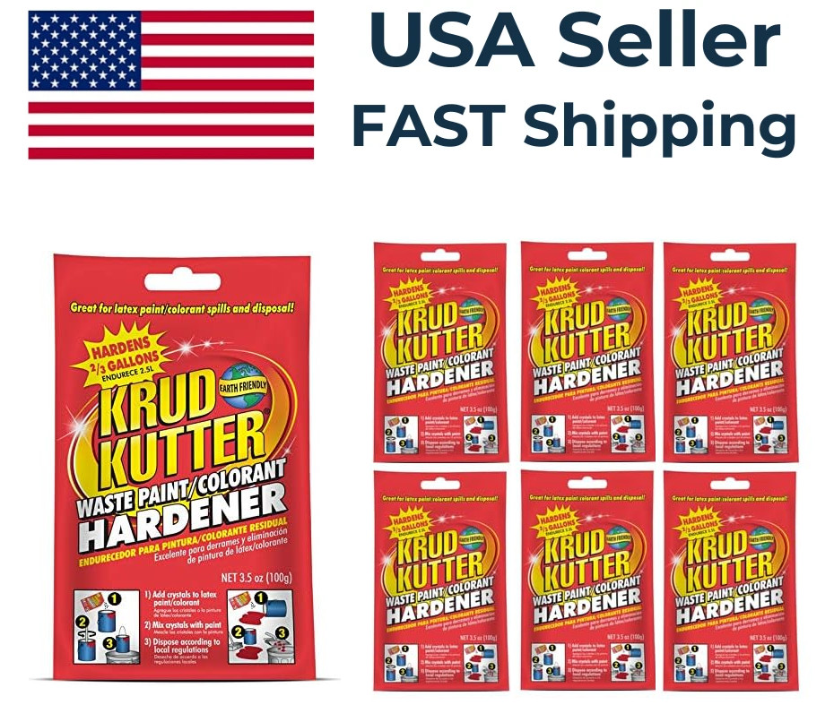 7 Pack – Krud Kutter Waste Paint Hardener 3.5 oz Great for Latex Spills