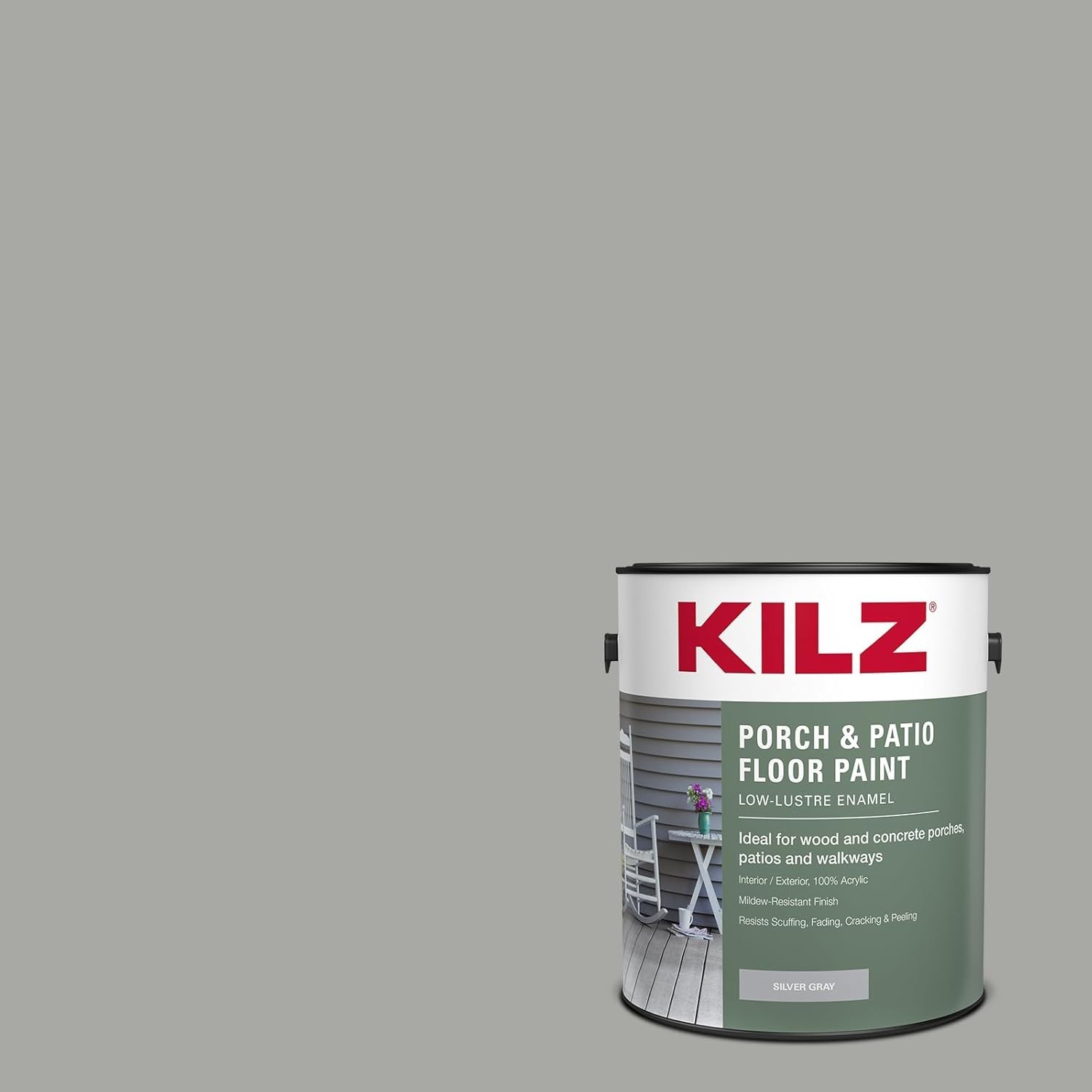 1 Gallon Silver Gray Acrylic Floor Paint – Weather Resistant & Quick Drying