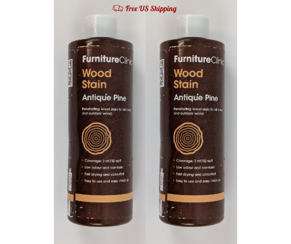 Furniture Clinic Wood Stain Antique Pine 8.5 oz Indoor Outdoor Fast Dry Set of 2