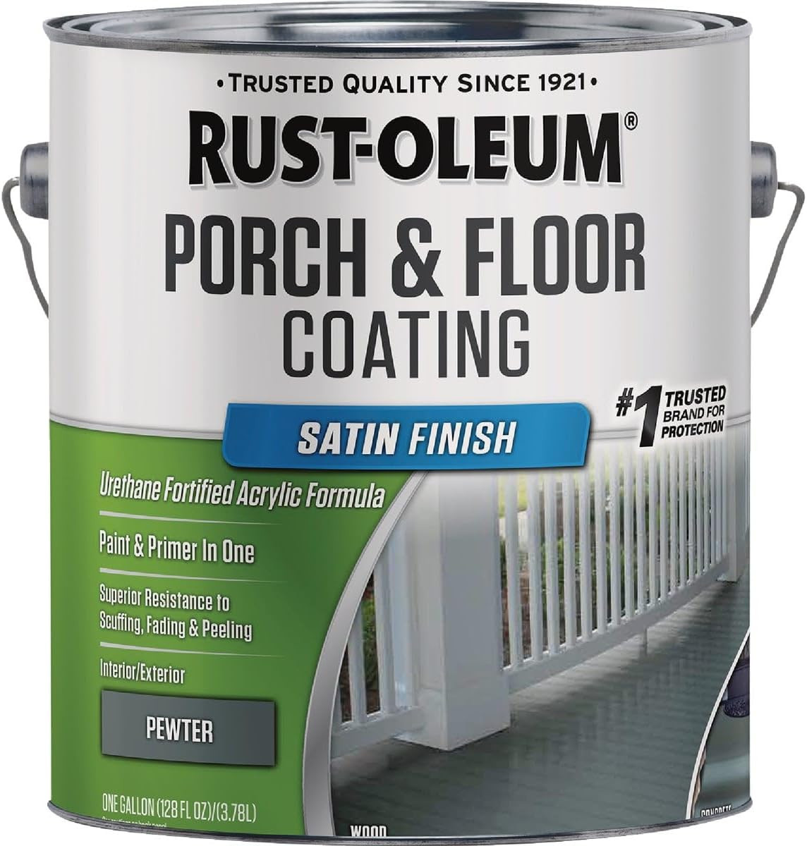 Satin Pewter Floor Coating – 1 Gallon for Long-Lasting Durability