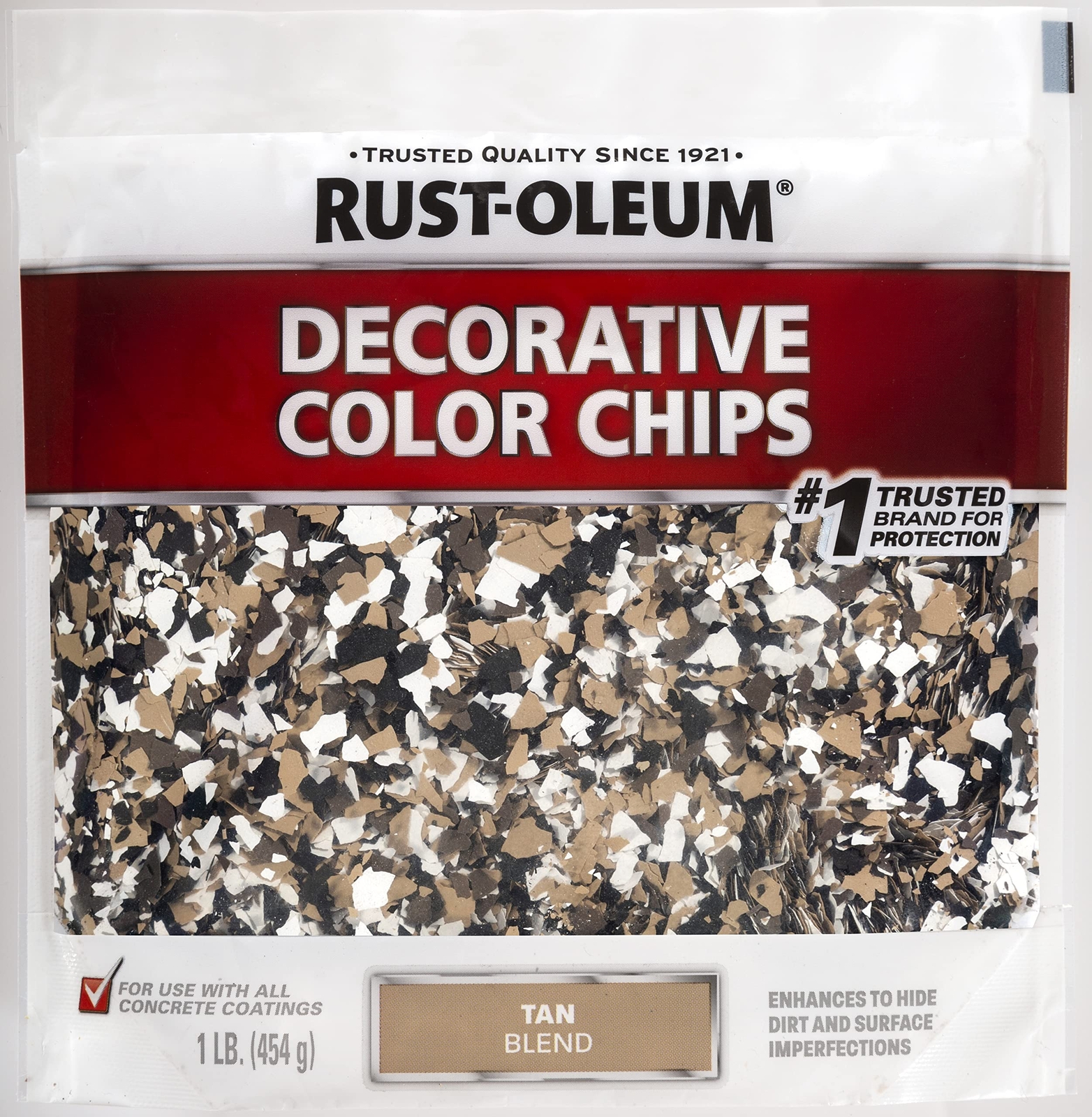 Rust Oleum 16 Ounce Tan Blend Decorative Color Chips for Concrete Coatings