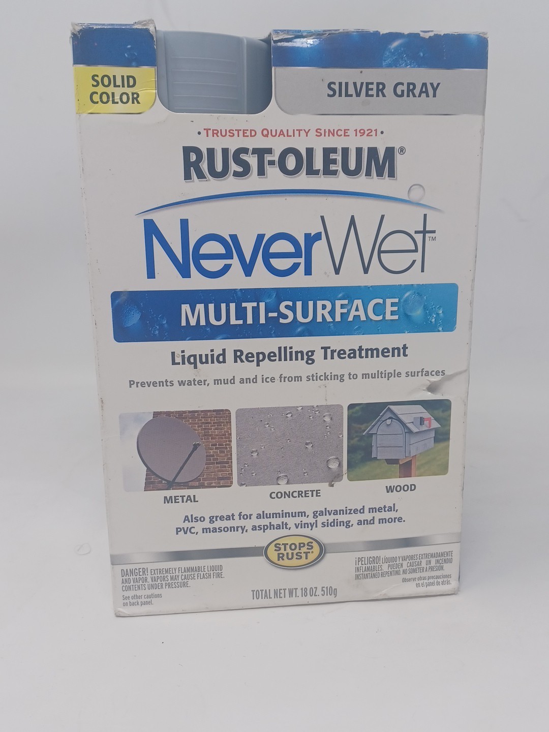 1 Rust-Oleum Never Wet Multi Purpose Kit, Silver Gray