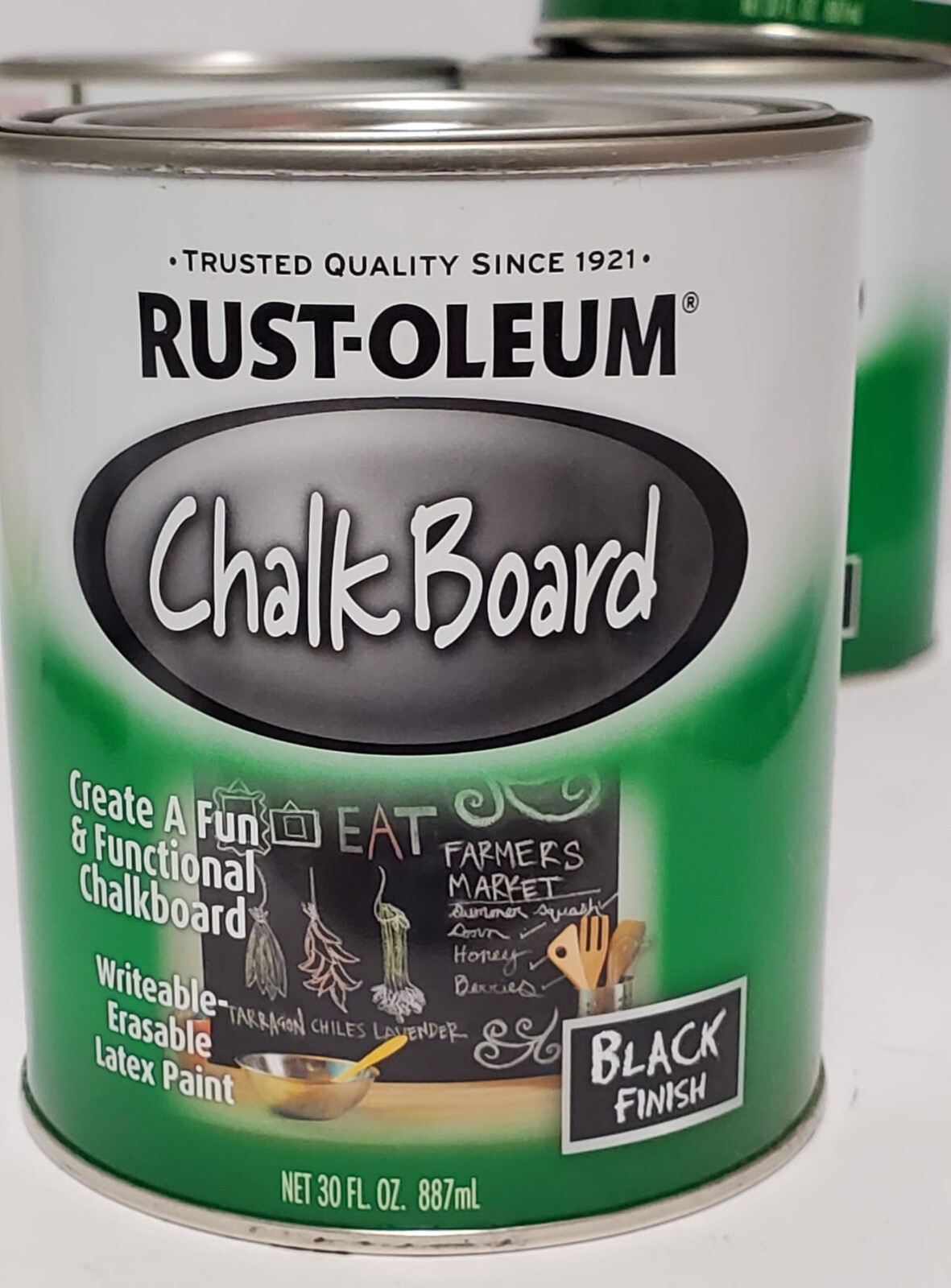 FLAT BLACK CHALK BOARD FINISH PAINT 206540 – LOT OF 4