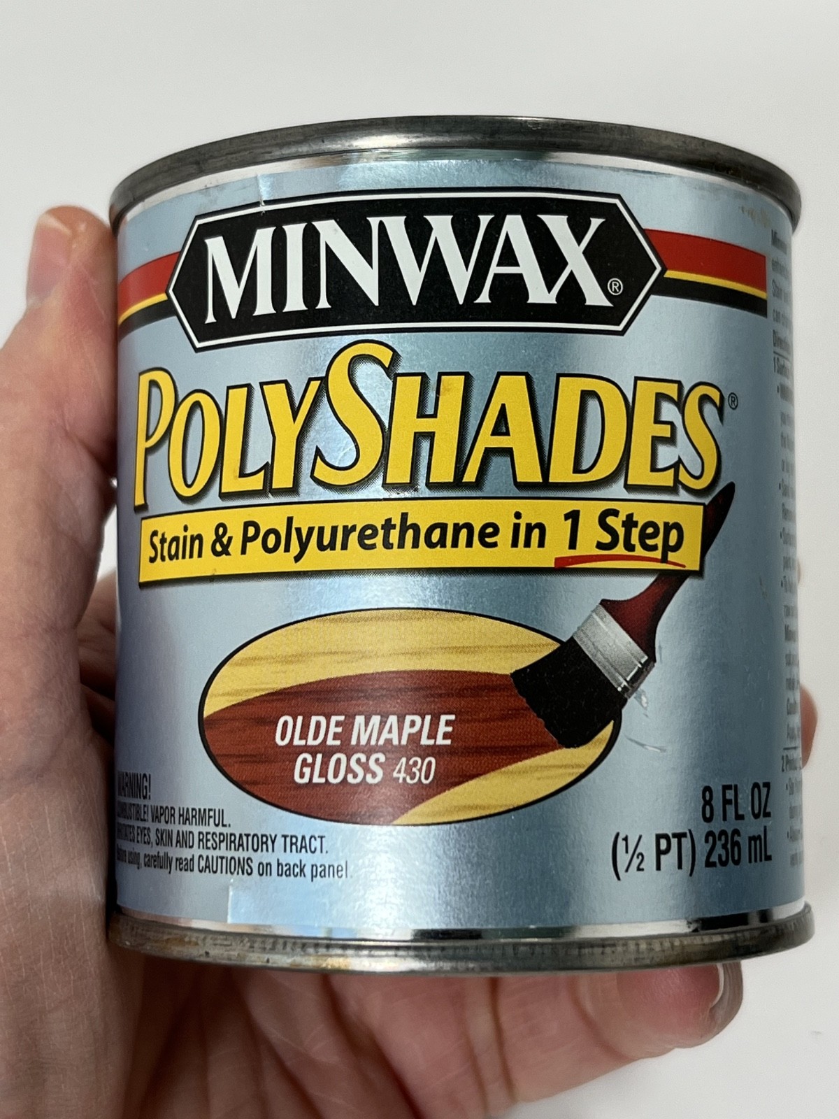 MINWAX PolyShades OLDE MAPLE GLOSS Wood Stain & Finish 1/2 Pint (8 oz) – NEW