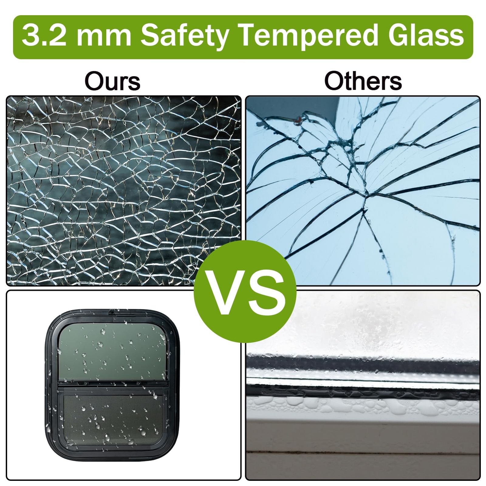 Allotemlass Vertical Rv Window 14 W X 16 H Replacement Camper Window Sliding