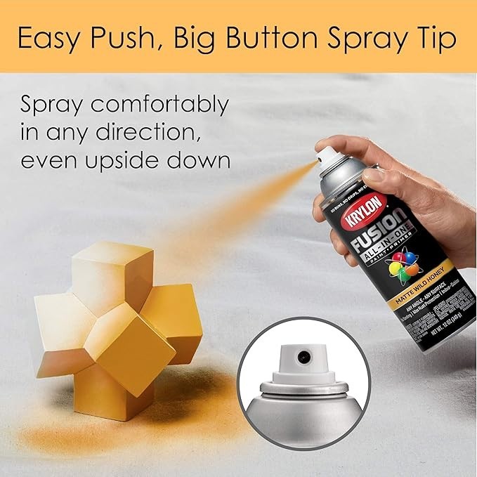 Krylon Fusion All In One Spray Paint 5x stornger 12 Oz, 65+ Colors (Choose your)