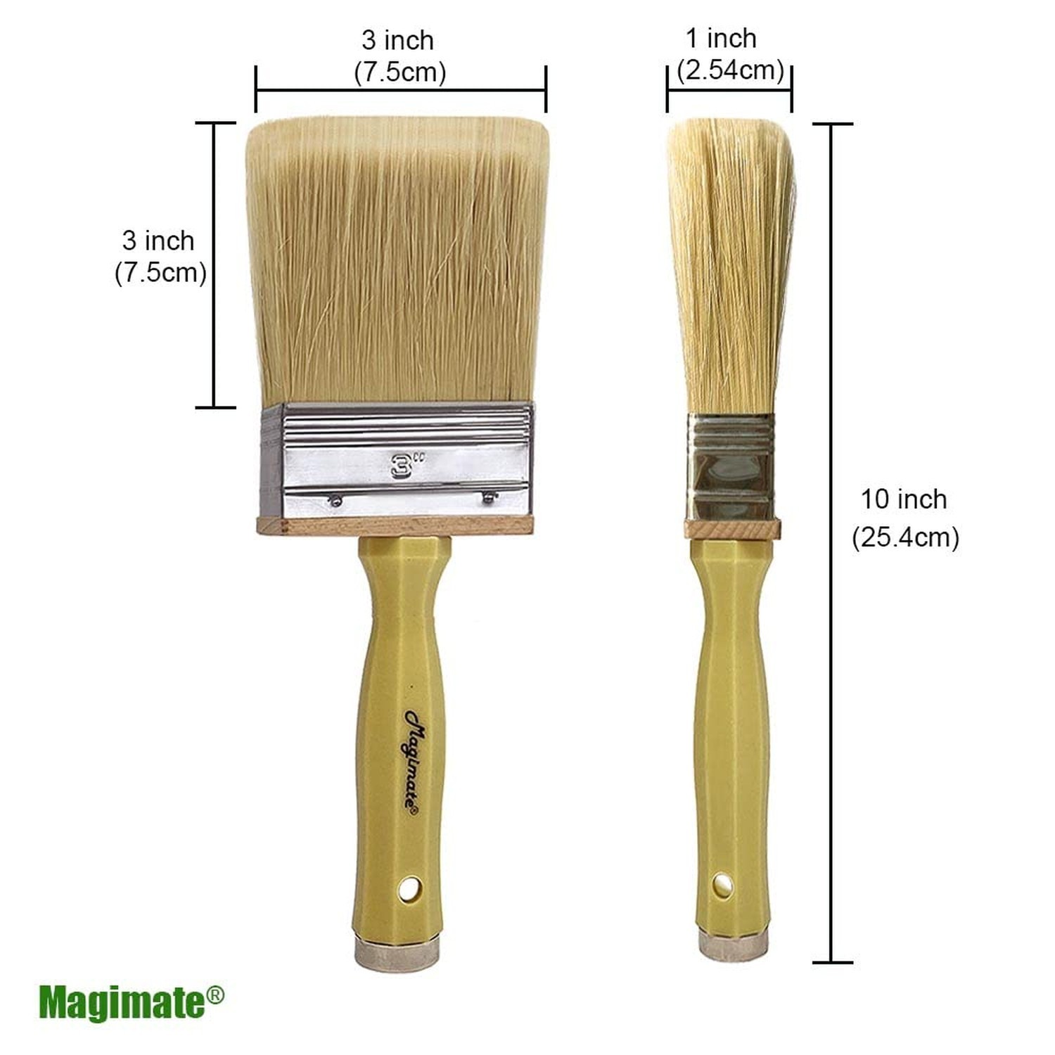 3 Inch Block Stain Brush, Thick Paint Brush, Fence Deck Stain Applicator, Sof…