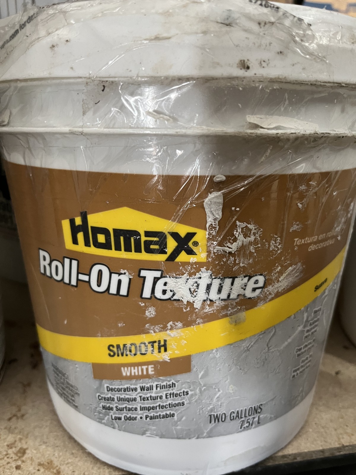 Homax Roll-On Texture Smooth White 2 Gallons Decorative Wall Finish Paintable