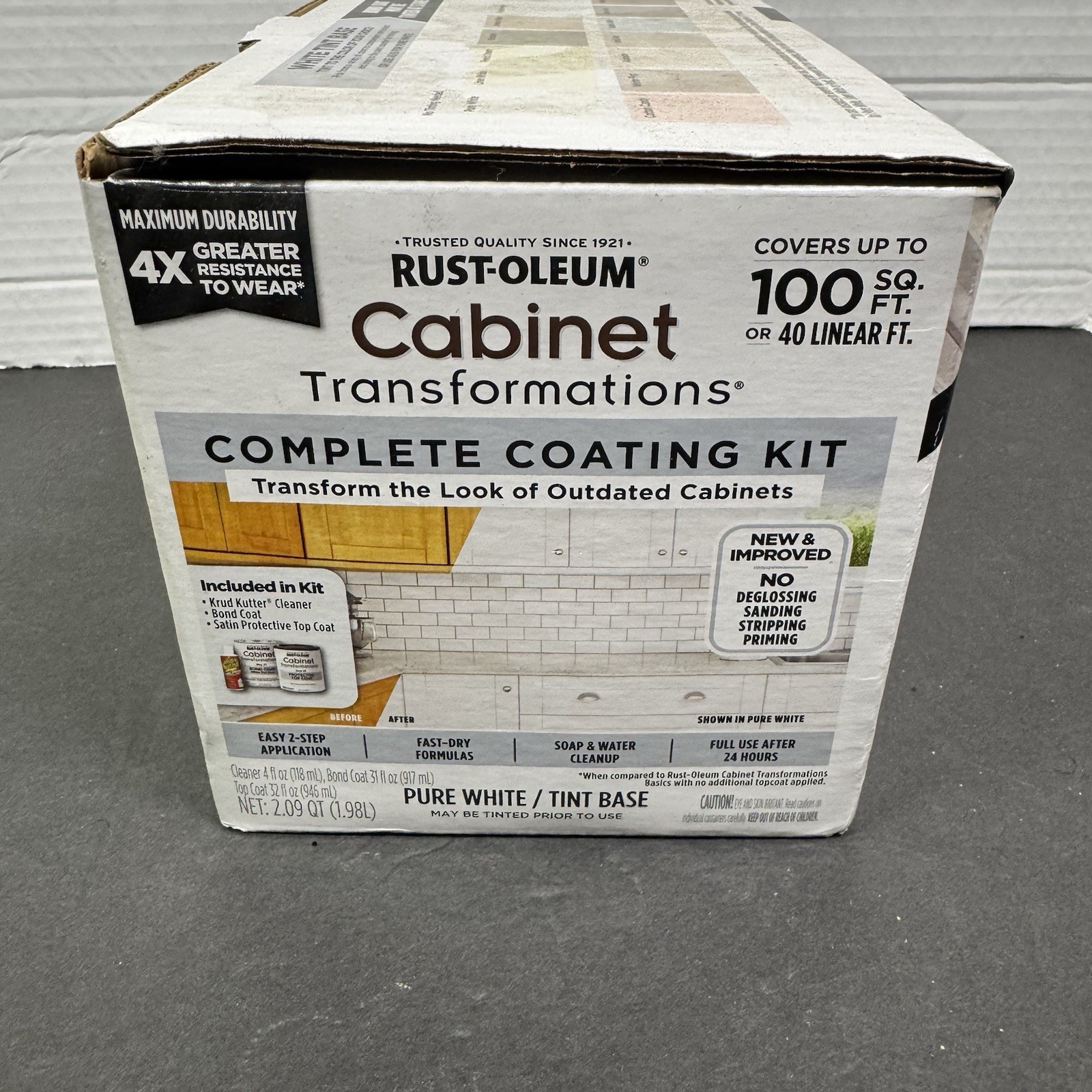 Rust-Oleum Cabinet Transformations Pure White Tint Base Cabinet Refinishing 🔥