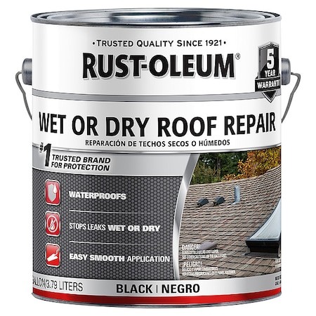 Rust-Oleum 301899 Roof Cement, Solvent Base, Black