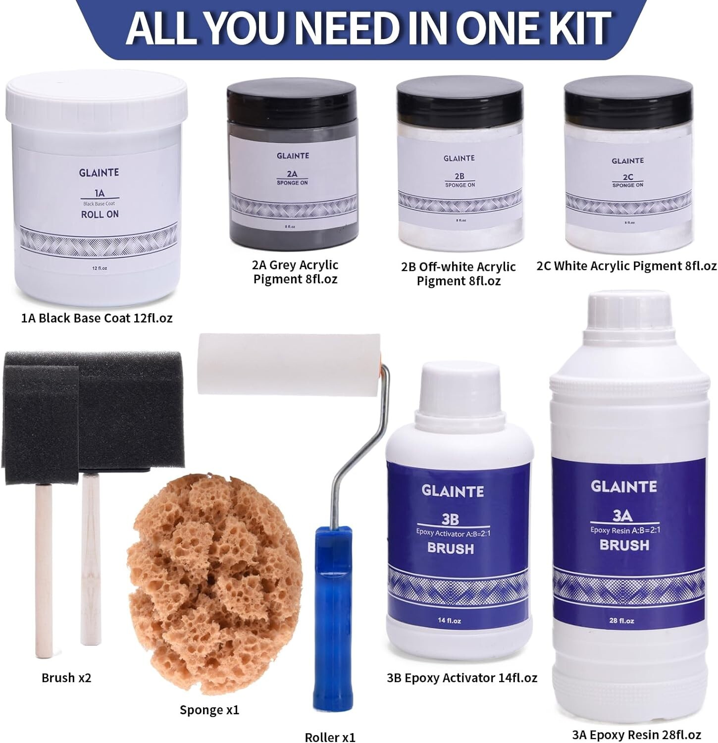 Epoxy Countertop Paint Kit – Granite Counter Top Refinishing Paint Kit for Ki…
