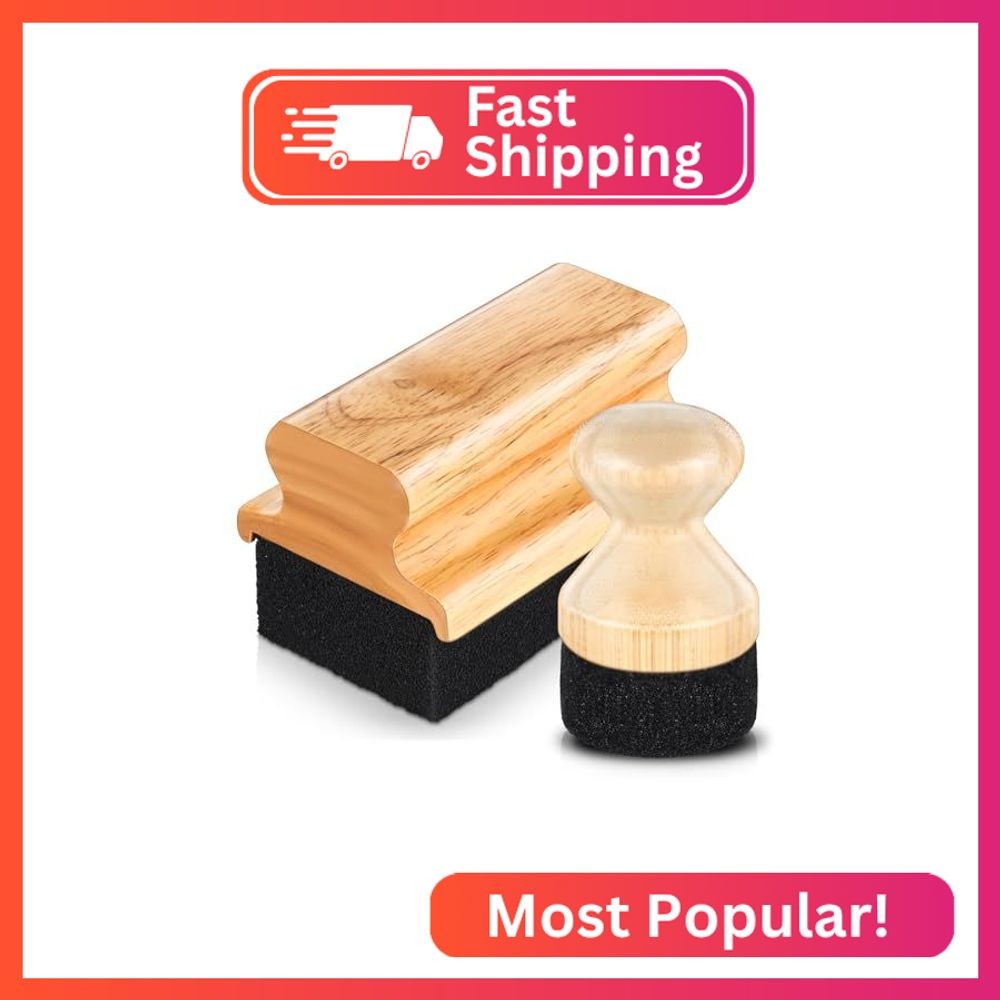 Qinyoung 2 Pcs Cutting Board Oil Wax Applicator Butcher Block Food Grade Mineral