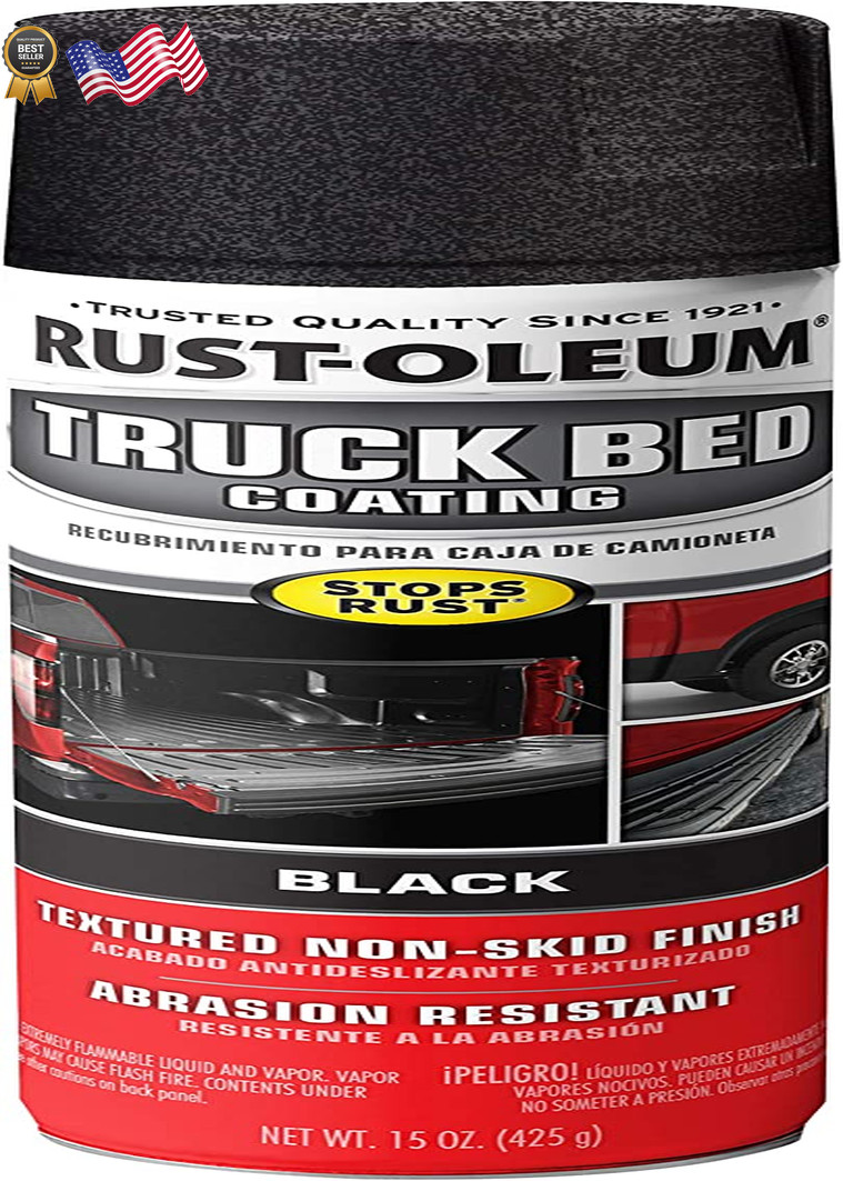 Black Truck Bed Liner Trailer Coating Spray Protection Automotive Paint 15oz NEW