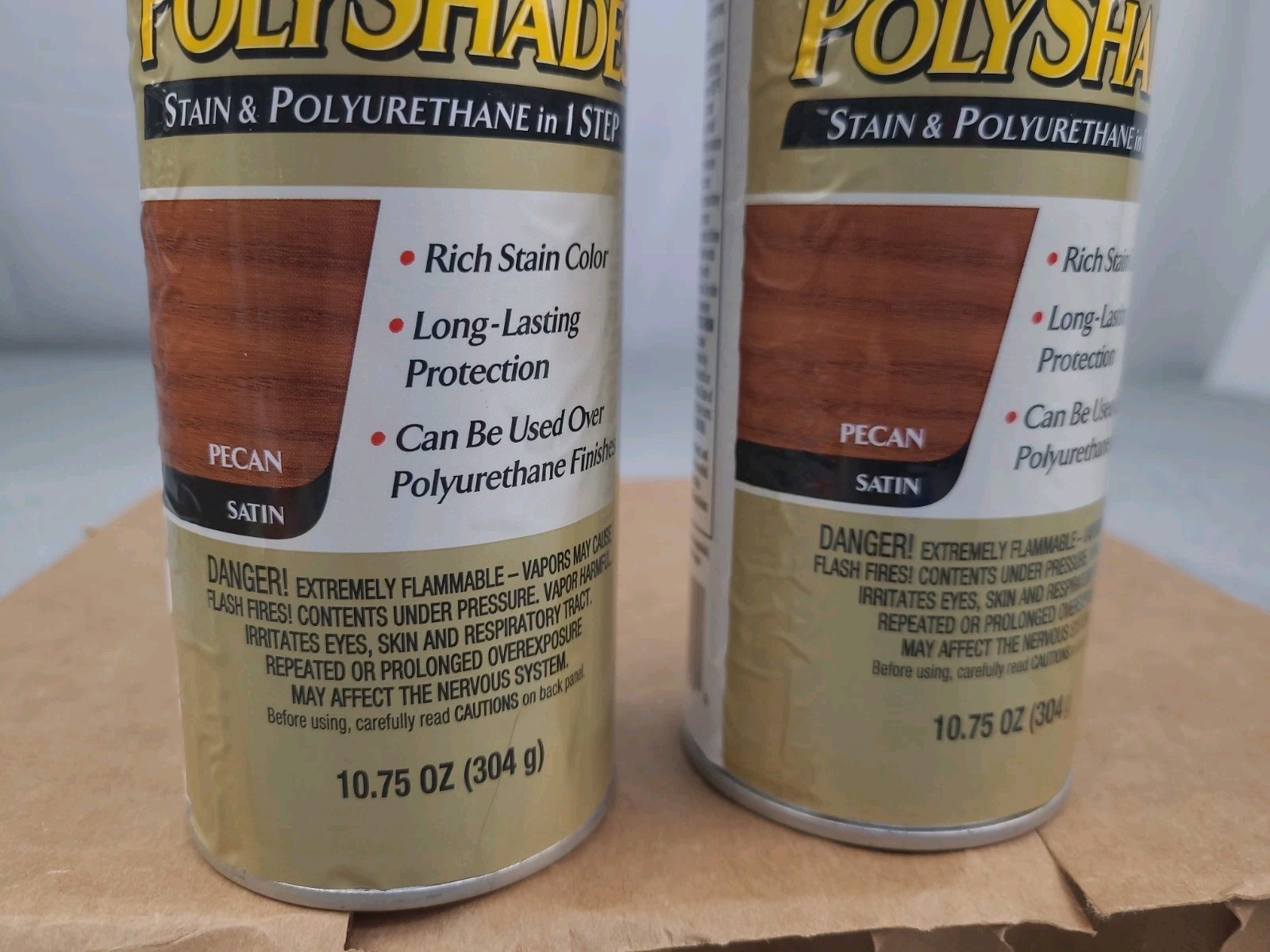 2x Minwax Polyshades Pecan Stain & Polyurethane 1 Step 10.75 Oz Satin