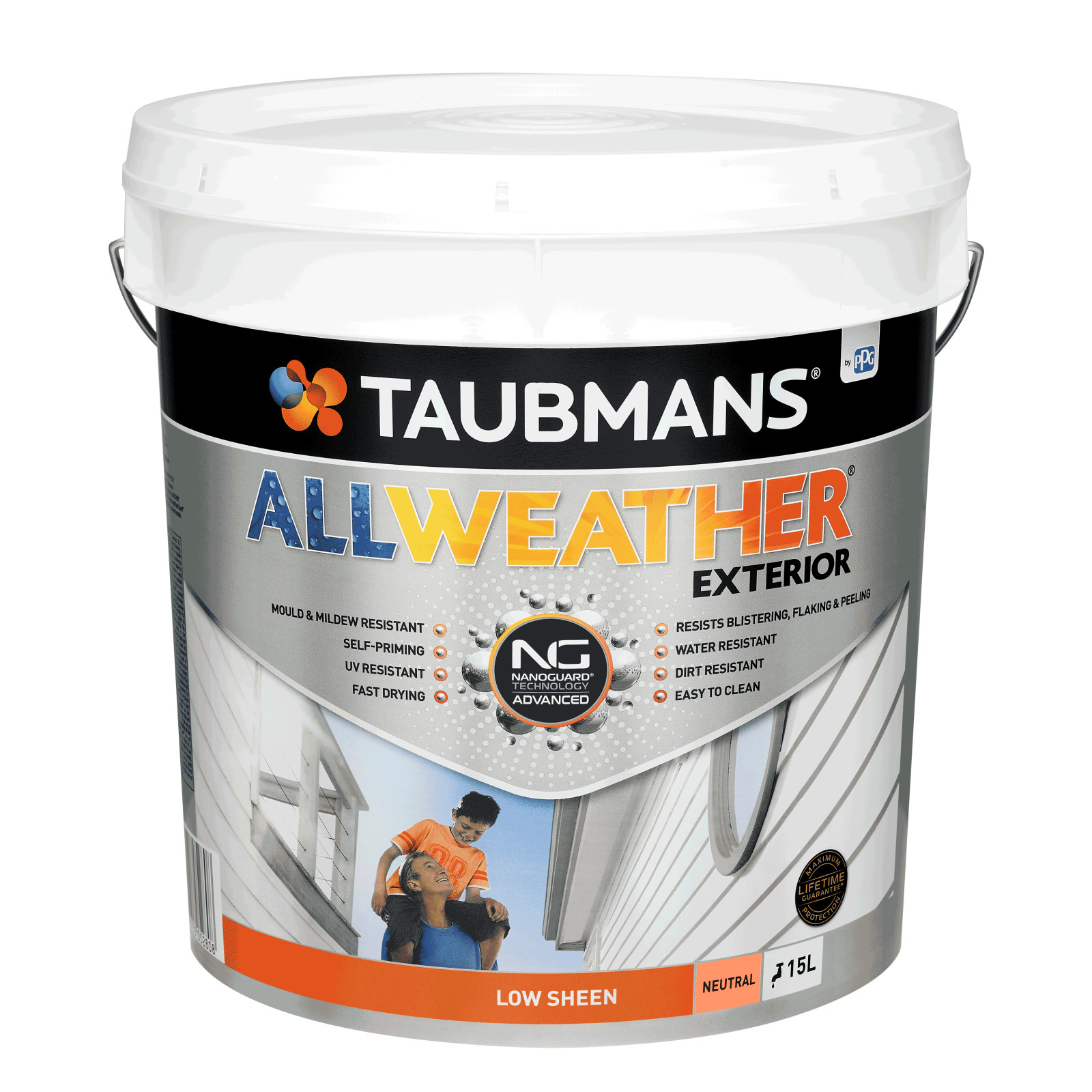 Taubmans 15L Neutral Low Sheen All Weather Exterior Paint
