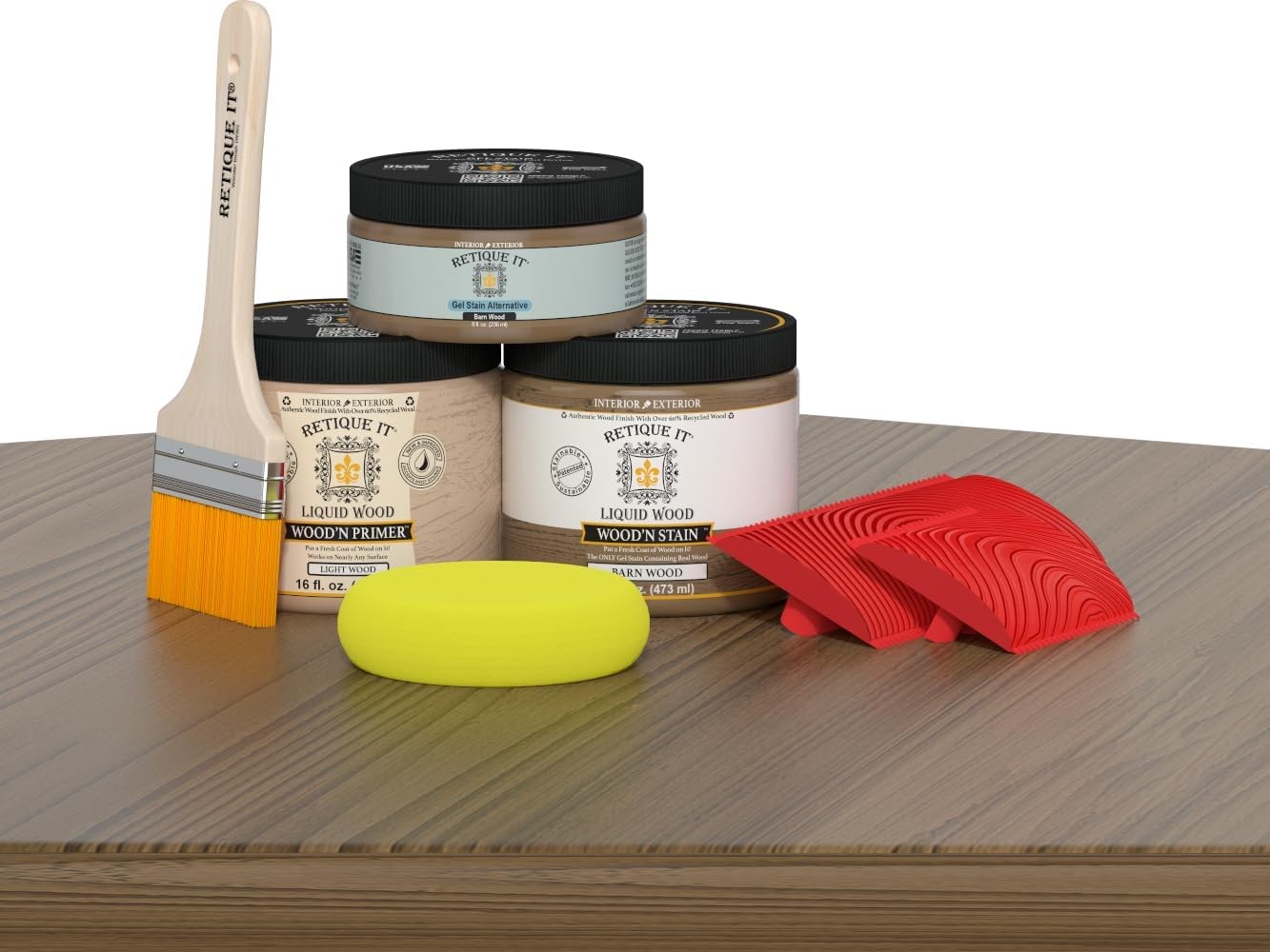 Wood Finish Multi-Purpose Kit – GO Beyond Faux Wood W/ Paintable Liquid Wood