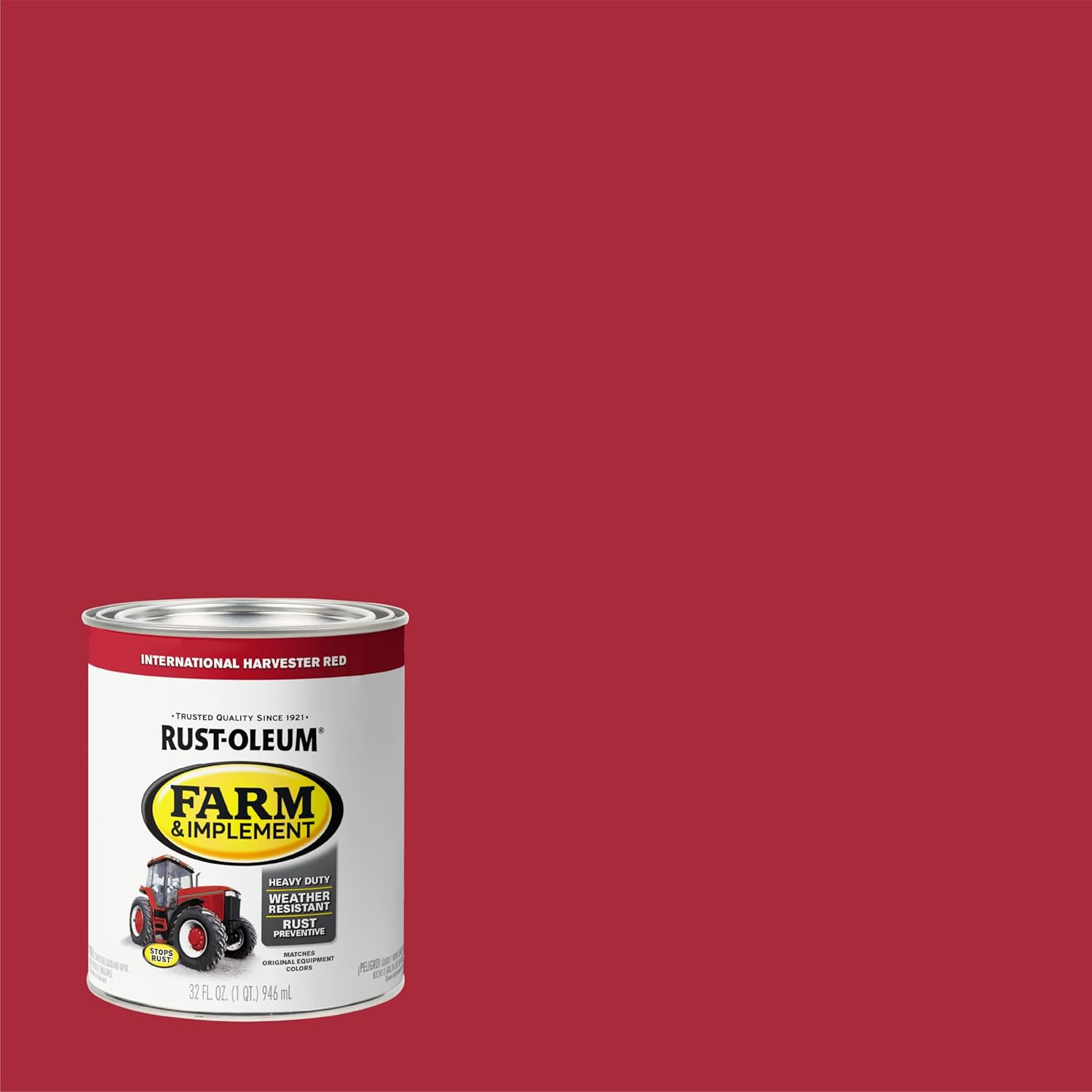 280109 Farm & Implement Enamel Paint, Quart, International Harvester Red, (Pack