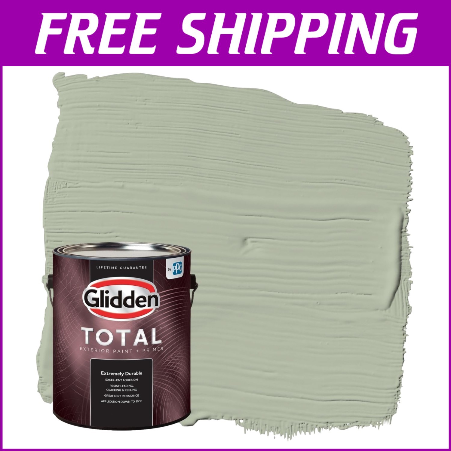 Paint & Primer All-in-One Exterior Paint, Light Sage Green for Elegant Homes$