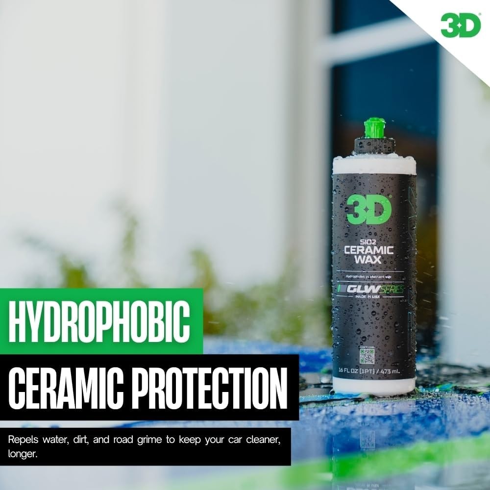 3D GLW Series Ceramic Wax – SiO2 Infused Car Wax for Ultimate Gloss, Hydrophob