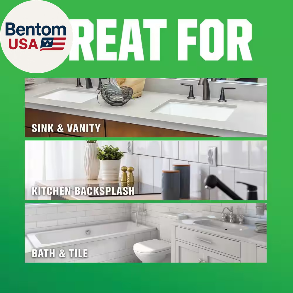 1 Quart Gloss White Tub and Tile Refinishing Kit for Ceramic and Porcelain Surfa