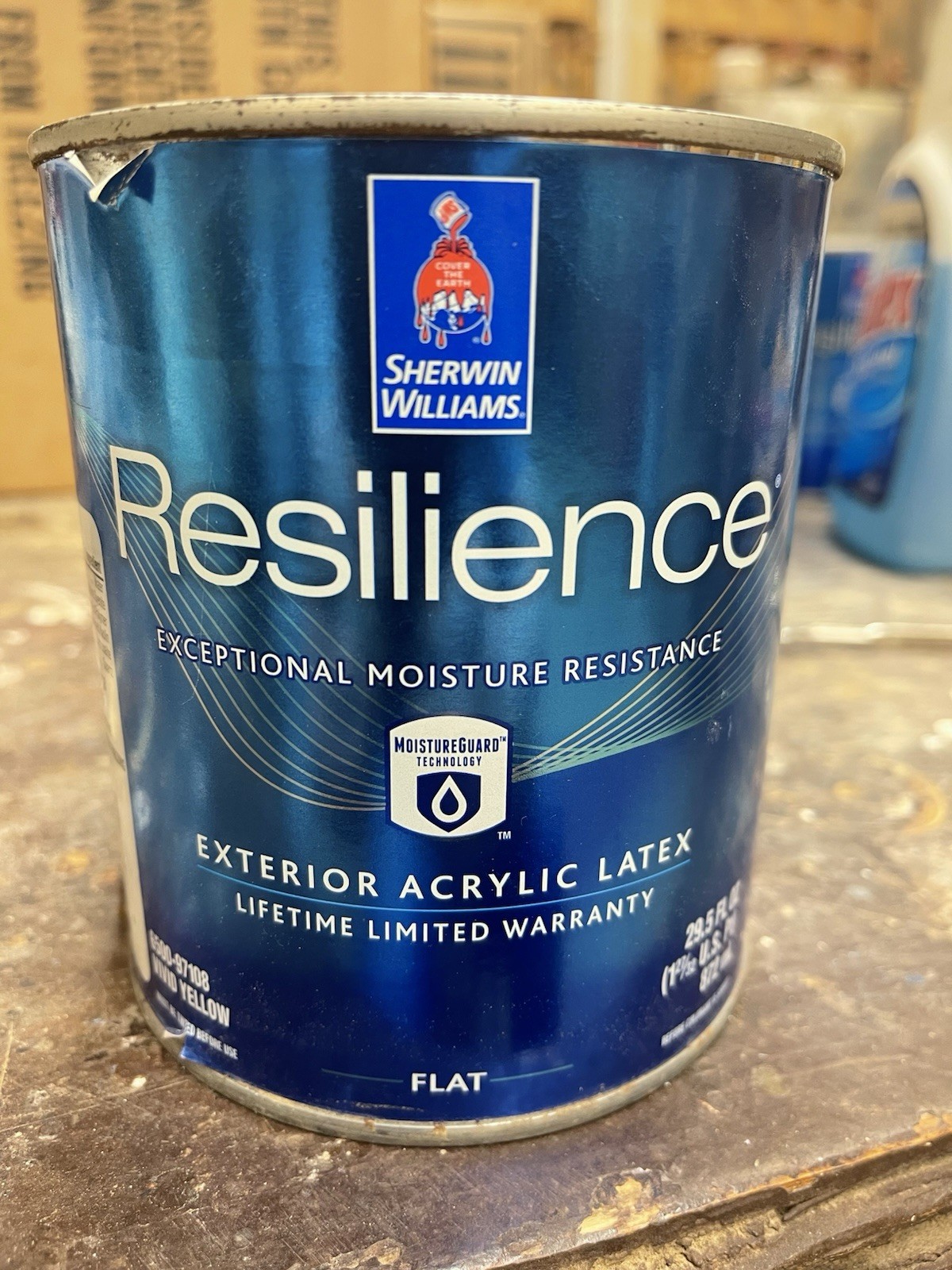1 Qt Resilience Sherwin Williams Exterior Acrylic Latex Paint/Vivid Yellow Base