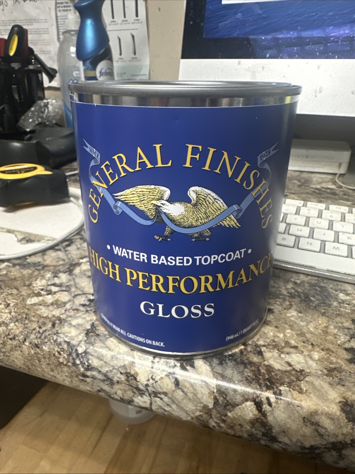 qt General Finishes QTHG Clear High Performance Water‐Based Topcoat, Gloss