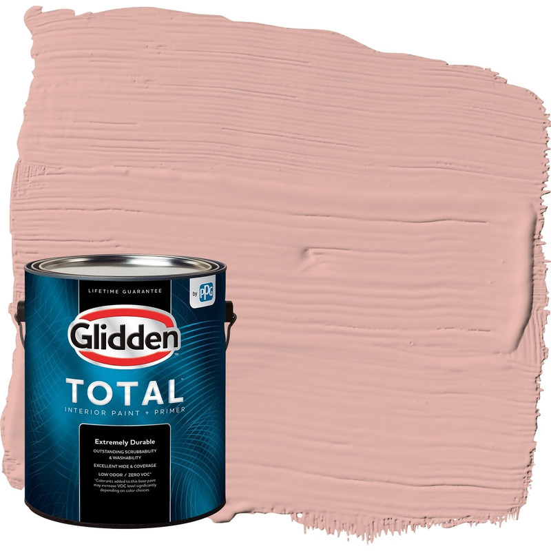Glidden Total Interior Wall Paint Premiumr All-In-One Mesa Pink/Pink Eggshell 1